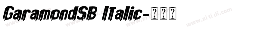 GaramondSB Italic字体转换